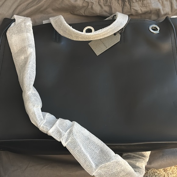 NWT All Saints Captain E/W Leather Tote - Picture 4 of 6